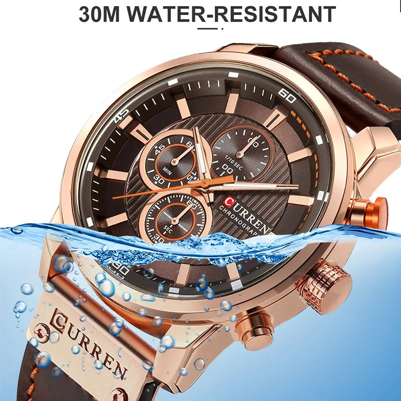 Brand Watch Men Leather Sports Watches Men's Army