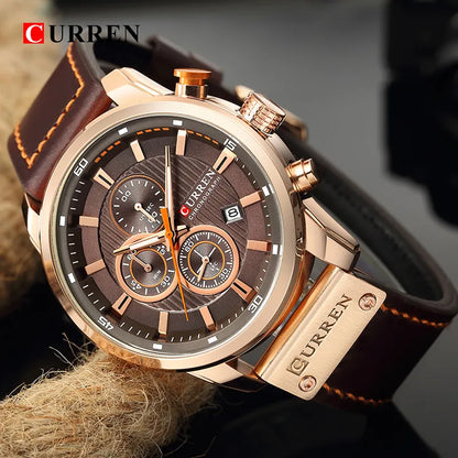 Brand Watch Men Leather Sports Watches Men's Army