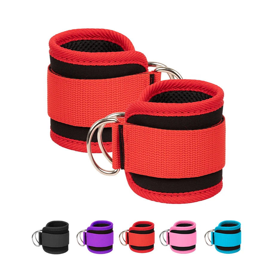 Fitness  Adjustable D-Ring Support Cuffs Gym Leg  Workouts