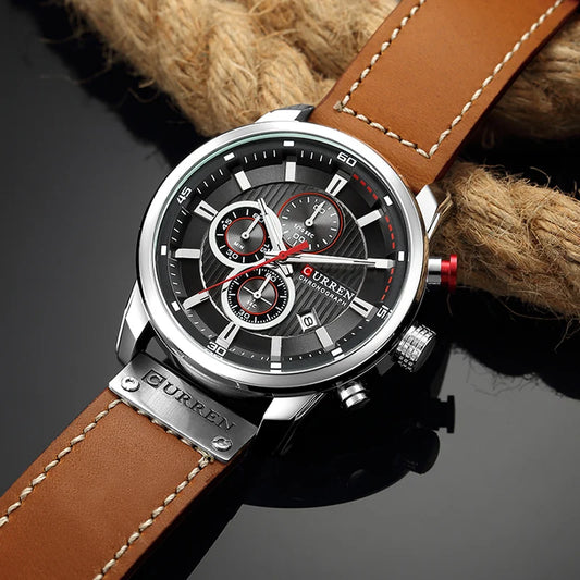 Brand Watch Men Leather Sports Watches Men's Army