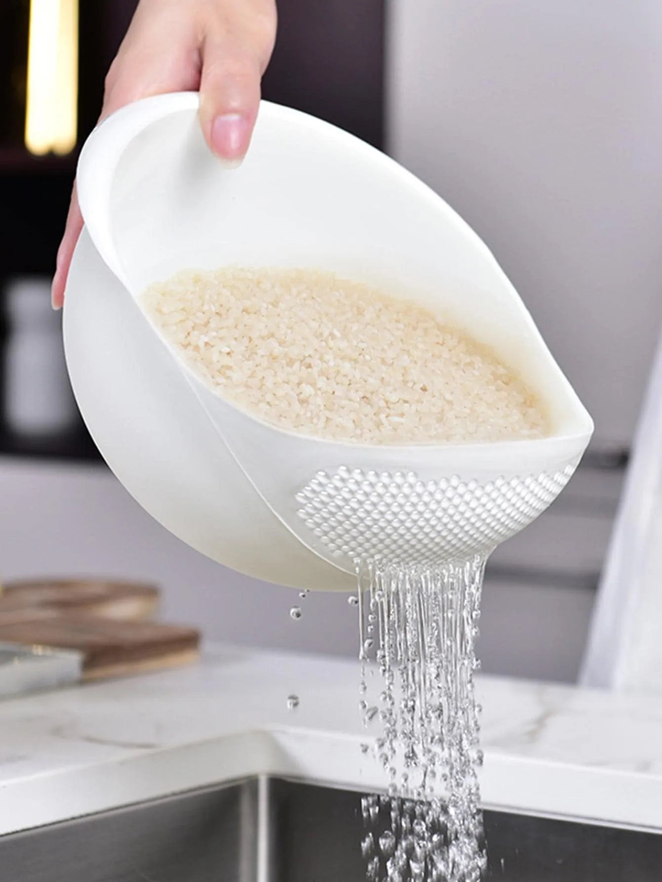 Silicone Rice Bowl Drain Basket