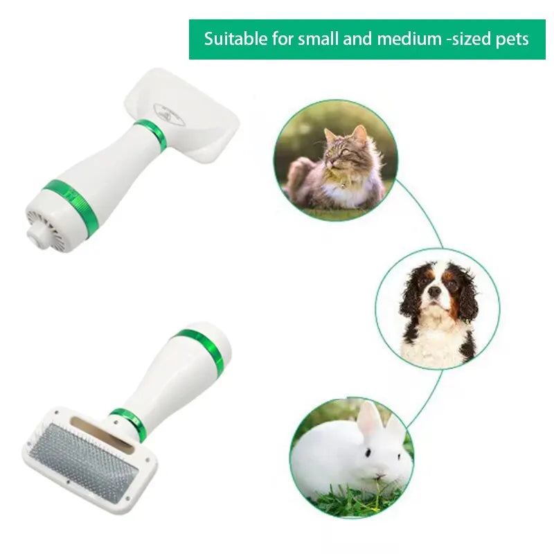 Pet Hair Dryer with Slicker Brush Grooming for Cat and Dog